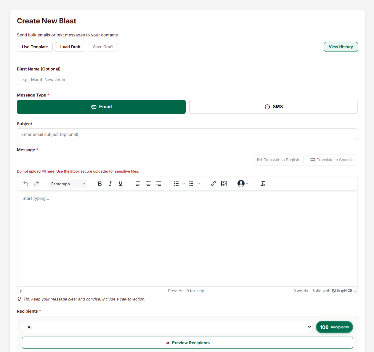 Marketing & Growth feature