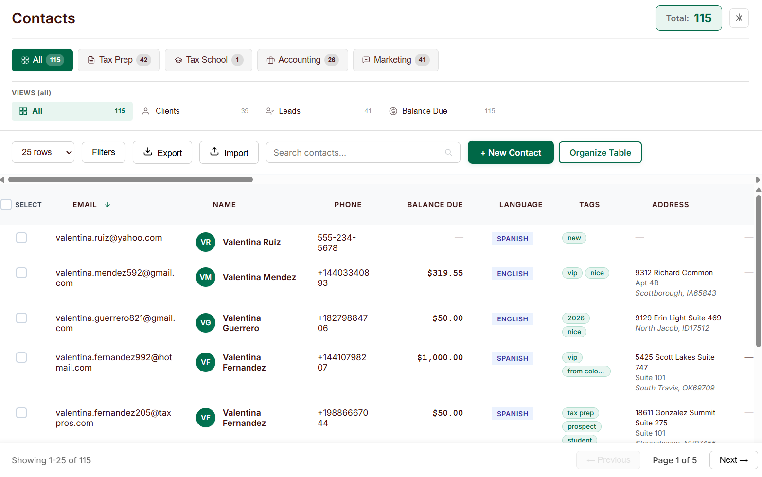 Smart CRM dashboard